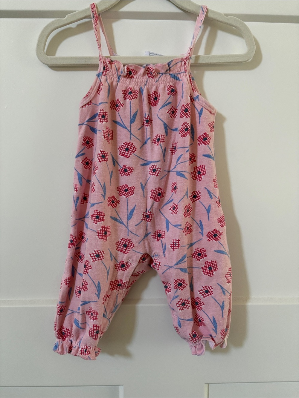 Laura Ashley Baby Pink Floral Girls' Romper with Flowers 3-6Months